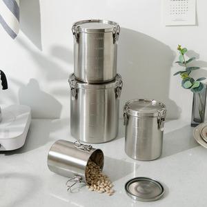 스텐304 올스텐 원형 밀폐용기 보관통 4종 반찬통 찬통 다용도 쿡박스