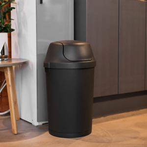 프랑코 스윙 휴지통 종량제 쓰레기통 분리수거함 블랙 1개 30L