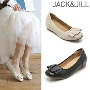 [잭앤질]잭앤질 더폭신 소가죽 리본 키높이 플랫(JC4521)