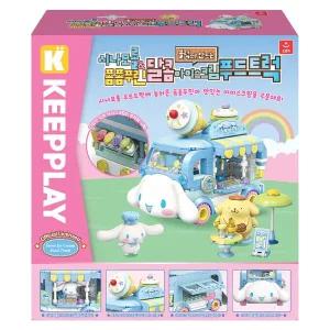 [보리보리/오로라월드]산리오캐릭터즈 블록 시나모롤&폼폼푸린 아이스크림 푸드트럭