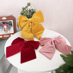 [플라워트리][3+1] 크리스마스 완성 리본 장식 뉴트로 35cm 3컬러 트리 소품 용품 파티 벨벳 데코 오너먼트