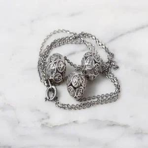 [차차실버]염주 불교 남성 여성 은목걸이 실버 공용 독특한 체인 소원 여자 남자 커플 선물