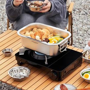 바겐슈타이거 스텐304 아웃백 스퀘어팟 4.5L 인덕션 캠핑 멀티 사각 냄비