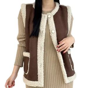 301 여성 겨울 뽀글이 양털 무스탕 조끼 스웨이드 베스트