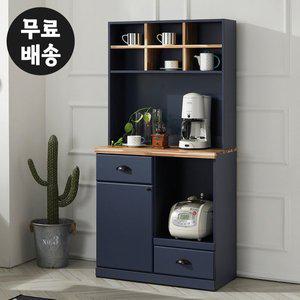 [벤티스가구]뮤 주방 수납장세트 전자레인지대 다이 그릇 진열장 장식장 카페장 키큰장(B형/800)