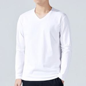 레이어드 긴팔티 면 슬림 흰티 기본 셔츠 무지티 남자 가을 남성