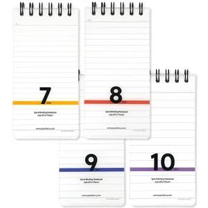 포포팬시 칸넓은 미니 수첩 7 ~ 10mm 혼합 4권 라인 PP 상철 노트 단어장 메모장