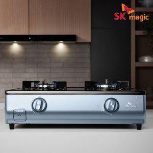 [기타]SK매직  2구 가스레인지 GRA-CM200R 블루실버 5단 미세화력