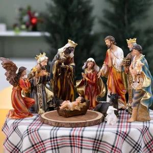 [플라워트리]성탄절 대형 피규어 장식 찬양하라 아기예수 (11개입) 꾸미기 교회 크리스마스 소품 용품