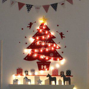 [더원스토리]크리스마스트리 벽트리 장식리스가랜드 벽트리세트_레드(벽/유리겸용)