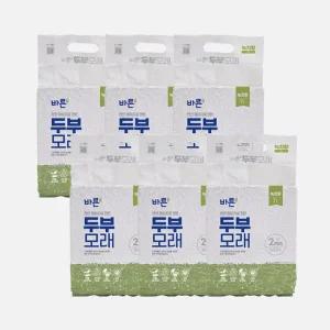 [6개세트] 바른두부모래 녹차향 7L 고양이 모래