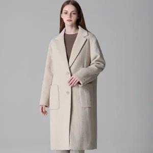 [쉬즈미스][쉬즈미스(SHESMISS)] 울 블렌드 투버튼 롱 코트 (택가격478000원)