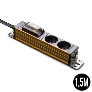 [하프클럽/알티피아]멀티탭 고용량 누전차단 콘센트2구1.5M(골드)