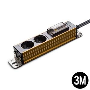 [하프클럽/알티피아]멀티탭 고용량 누전차단 콘센트 2구 3M (골드)