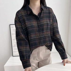 [NS홈쇼핑]제니유 여성 따뜻한 피치기모 체크 남방 셔츠 빅사이즈[34874900]