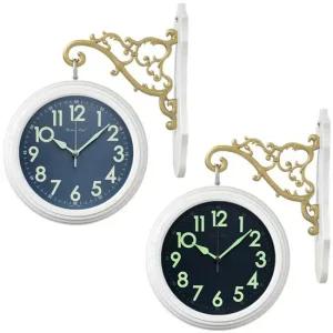 GPM3331 야광 무소음 메탈 양면 벽시계 제조한국