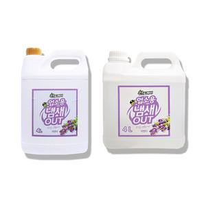 산도깨비 냄새아웃 탈취제 4000ml 라벤더 x 1개 / 업소용 라벤더향 대용량 화장실용 방향제 실내탈취제 냄
