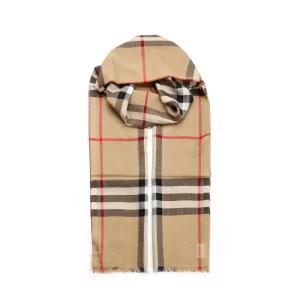 25SS 버버리 여성 체크 울 실크 머플러 베이지 8078779 A7026