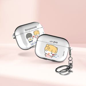 에어팟 프로 3세대 투명 케이스 키링 열쇠 고리 실버벨 뽀시래기 시즌9 클리어케이스 tr