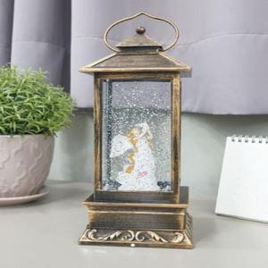 [HYIJQMGC_4B]스노우볼 LED 워터볼 오르골 브라운