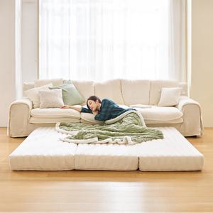 더릭스홈 3단 접이식 푹신탄탄한 매트리스 침대 토퍼 바닥 수면매트 15cm Q (퀸)