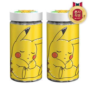 페리오 포켓몬 원통형 키즈 3단계 칫솔 12입(칫솔캡 포함) 피카츄 2개