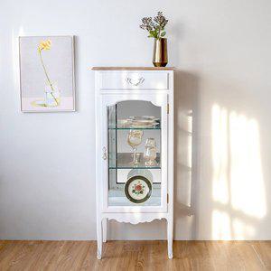 [피어젠]루체 프렌치 엔틱 접시장 주방 장식장 화이트