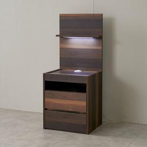 [JHL8RQ81_51AN]다크브라운 LED 침대협탁 220V 보조탁자