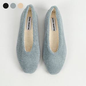 페조 플랫슈즈 겨울 여성단화 몽실 털