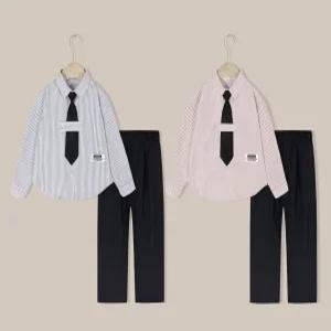 남아 키즈 조나단 스트라이프 셔츠 바지 상하