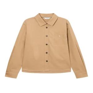 [헤지스 여성] [24FW] HSSH4D802CM 면 카멜 긴소매 셔츠