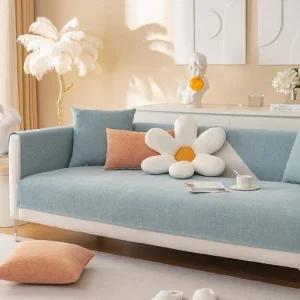 방수 등받이 소파 패드 덮개 90x180 블루