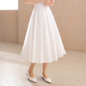 [시크라인] (~XXL까지) 에이테 핀턱 플레어 롱 스커트 여름 미디스커트 하객룩 오피스룩 데이트 모임 미시 빅사이즈