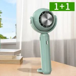 [1개+1개] C타입 충전식 에어컨 냉각 무선 선풍기 BLDC 제트팬 휴대용 미니 손선풍기