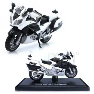 아트박스/마이스토 1:18 야마하 FJR1300A 화이트 폴리스 오토바이 미니카