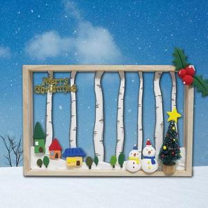 겨울 아크릴러블액자 투명 1인용 액자 투명액자 나무 숲