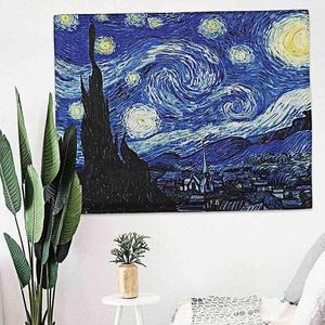 일러스트 그러블림 액자 별빛밤 반고흐 패브릭 포스터 M