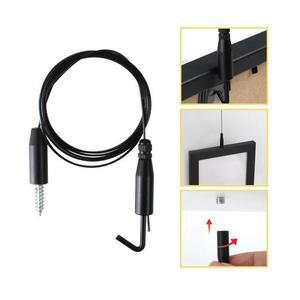 천장고정 틈러블새용 액자 와이어걸이-1M 블랙