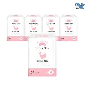 춤추는고래 대용량 생리대 중형 24P X 5팩(120매)