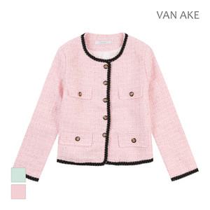 [반에이크] 배색라인 트위드 자켓_VB35JKQ402Z
