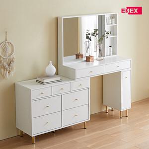 골드라벨 3단7칸서랍 수납거울 확장형 화장대 (넓이110∼170cm)