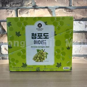 맥널티 청포도 에이드 190ml 10팩 파우치 편의점음료
