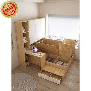 일체형 옷장 침대 단단한 책상 프레임 수납형침대 모던 원목