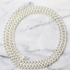 [차차실버]커브 4mm 은목걸이 925실버 체인 남자 여자 펜던트 무난한 심플 금목걸이대용 부모님