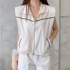 여자 스트링 여름반바지 투웨이 집업조끼 세트