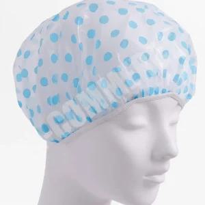 샤워캡 땡땡이 헤어캡 블루 염색모자 헤어비닐 머리캡