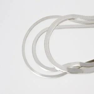 [차차실버]뱀줄 3mm 스네이크 은목걸이 실버체인 남자 여자 남성 여성 얇은