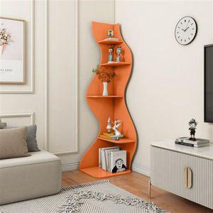 원목 코너 책꽂이 모서리 가구 스탠딩 정리대 책장 수납