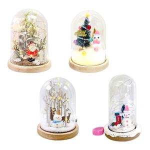 크리스마스 무드등 만들기 산타 겨울 아크릴돔 LED 장식 키트