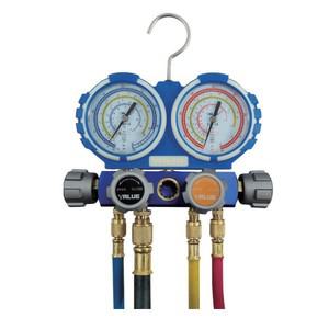 VALUE 매니폴드게이지 VMG-4-R410A 4밸브 냉동게이지 냉매 진공 에어컨 냉동공구